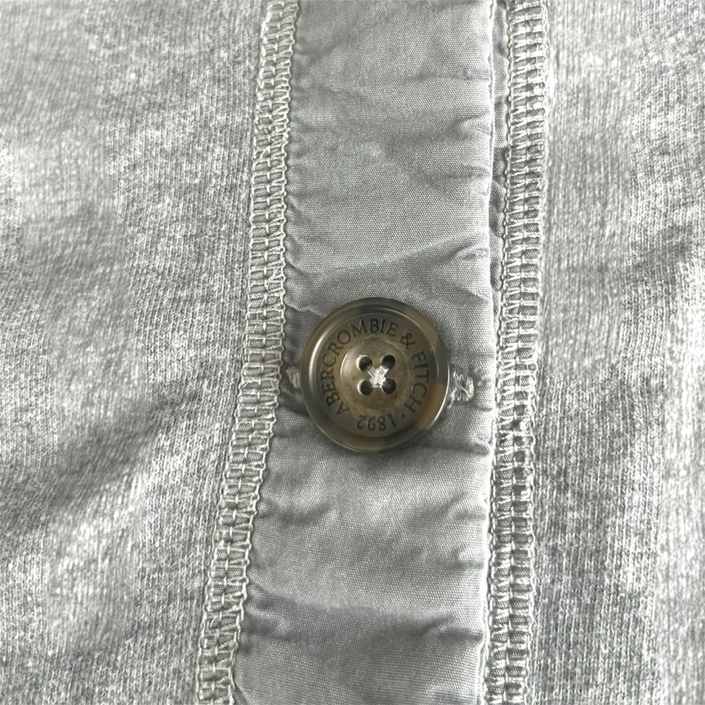 Abercrombie & Fitch Vintage Gray Button Down Cowl Neck Sweater - Picture 5 of 8